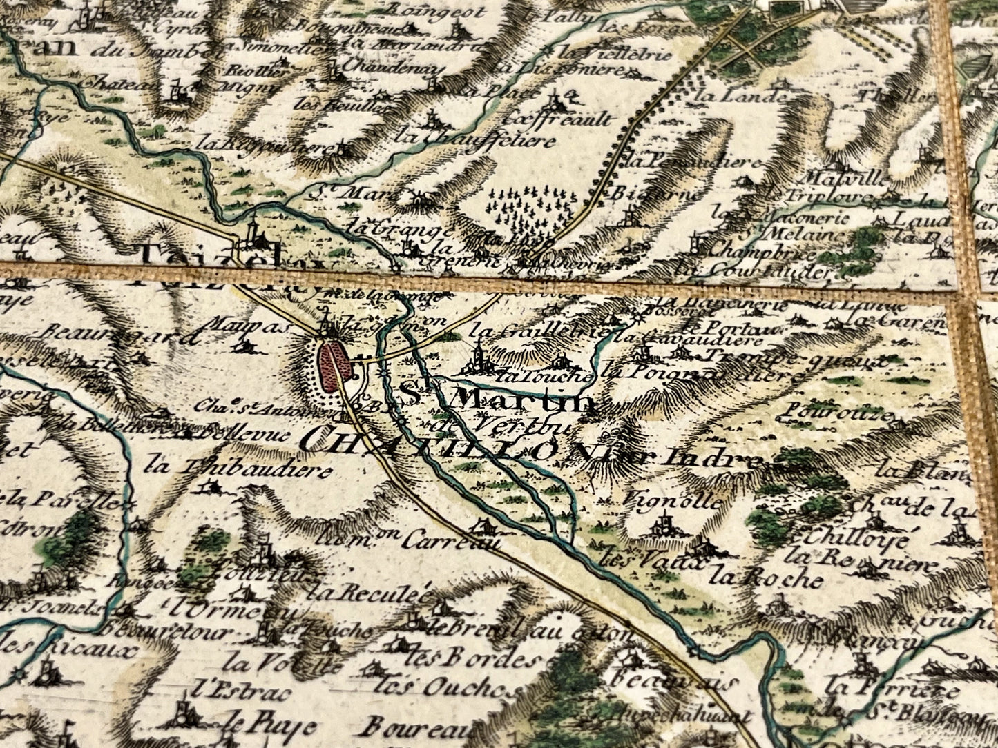 Carte Cassini Chatillon-sur-Indre ancienne