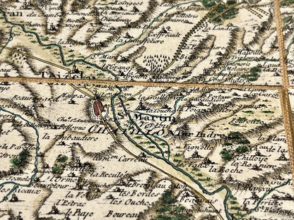 Carte Cassini Chatillon-sur-Indre ancienne