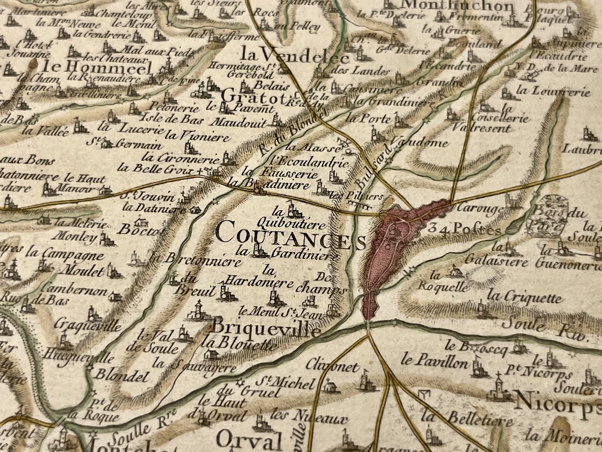 Carte Cassini Coutances
