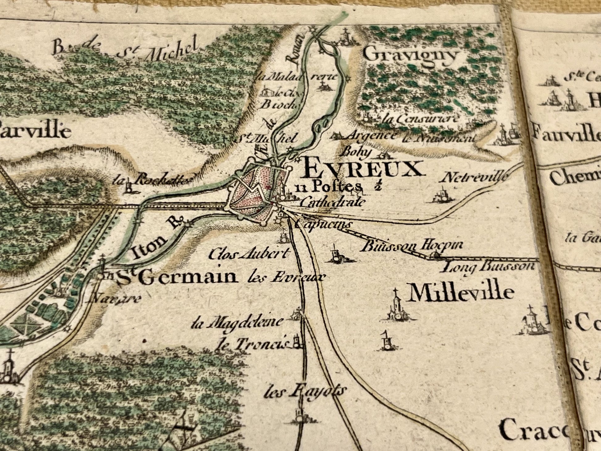 Carte Cassini Evreux