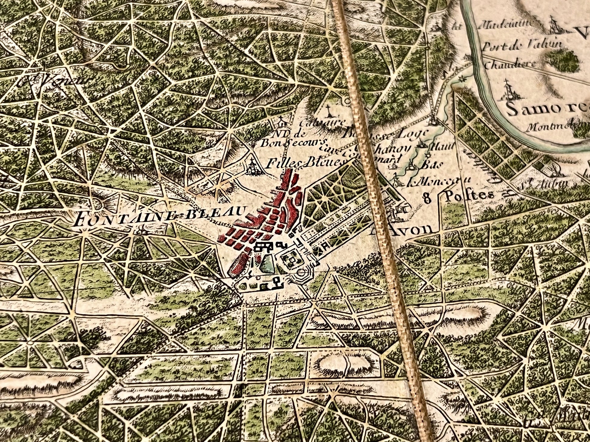 Carte Cassini Fontainebleau ancienne