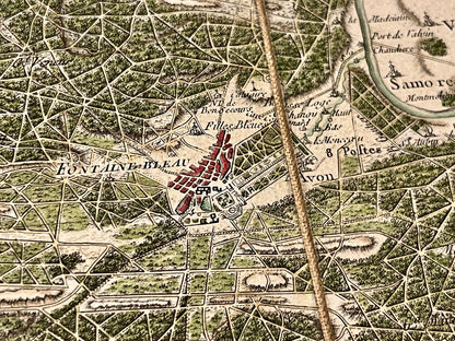 Carte Cassini Fontainebleau ancienne