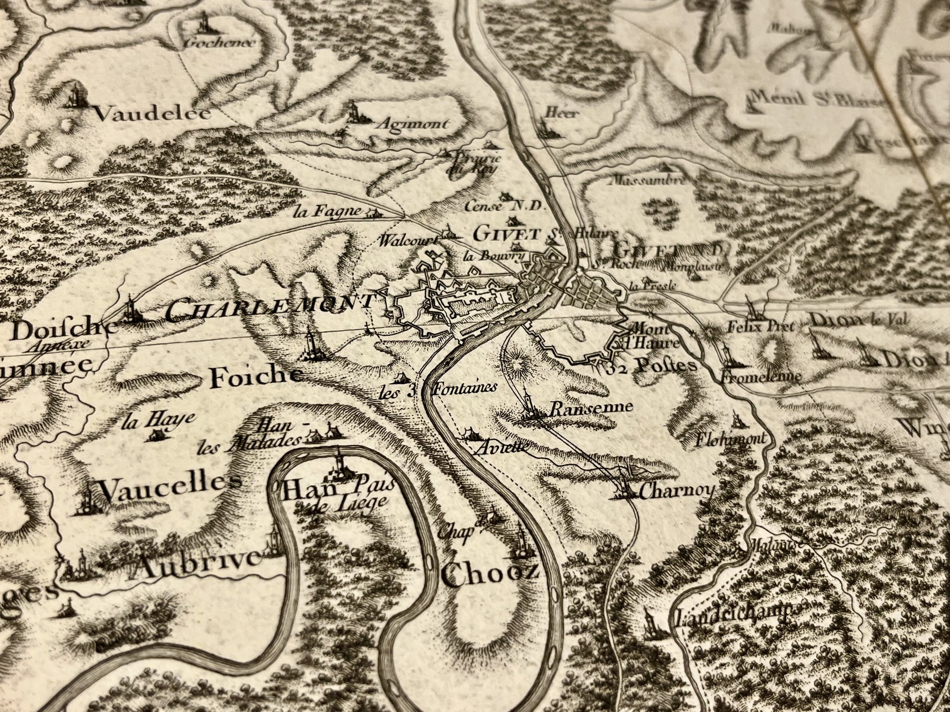 Carte Cassini Givet Charlemont Ardennes