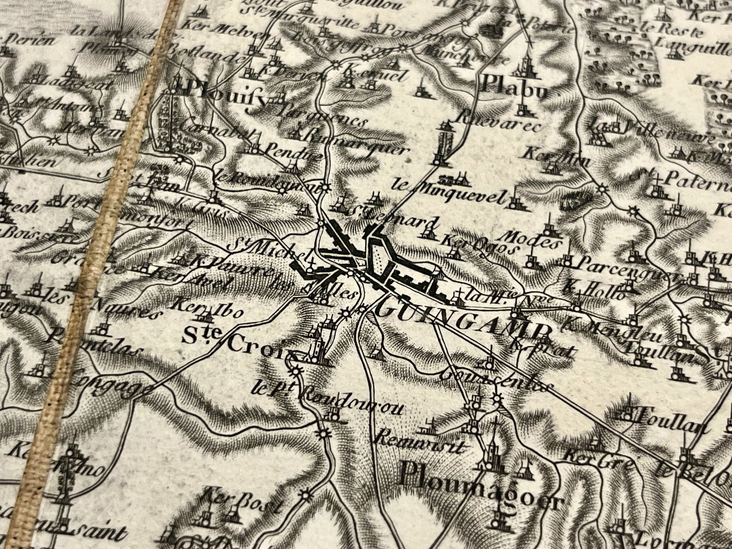 Carte Cassini Guingamp