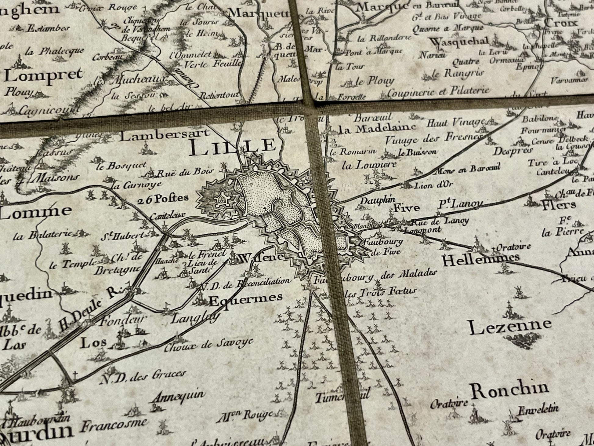 Carte Cassini Lille