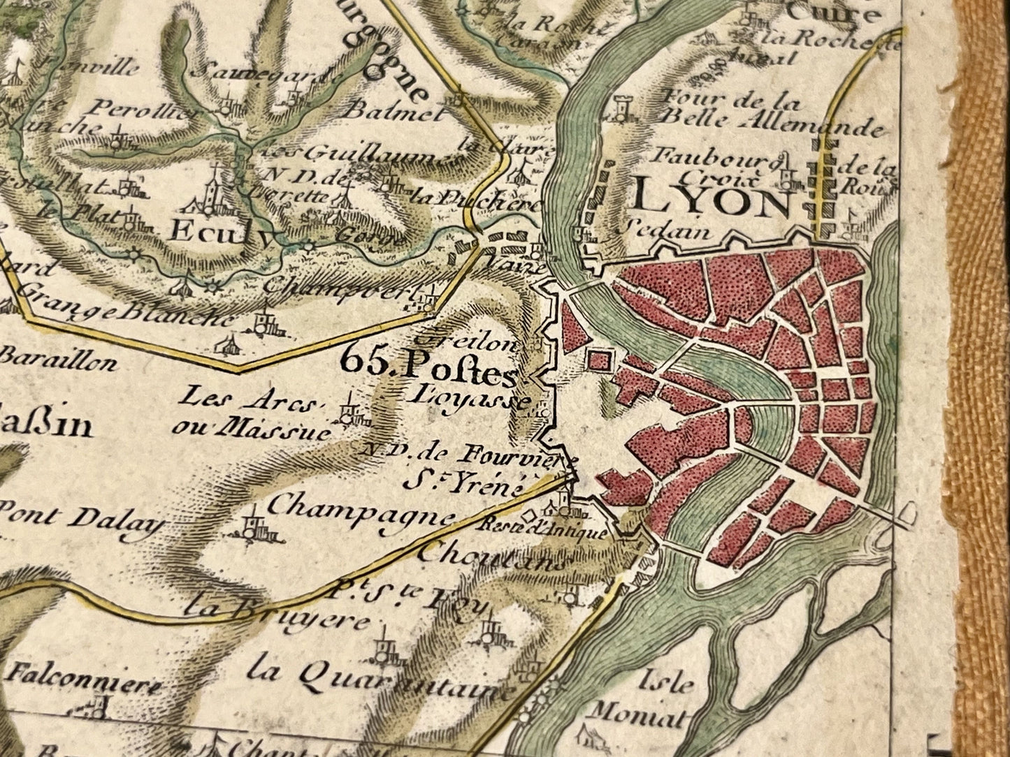 Carte Cassini Lyon