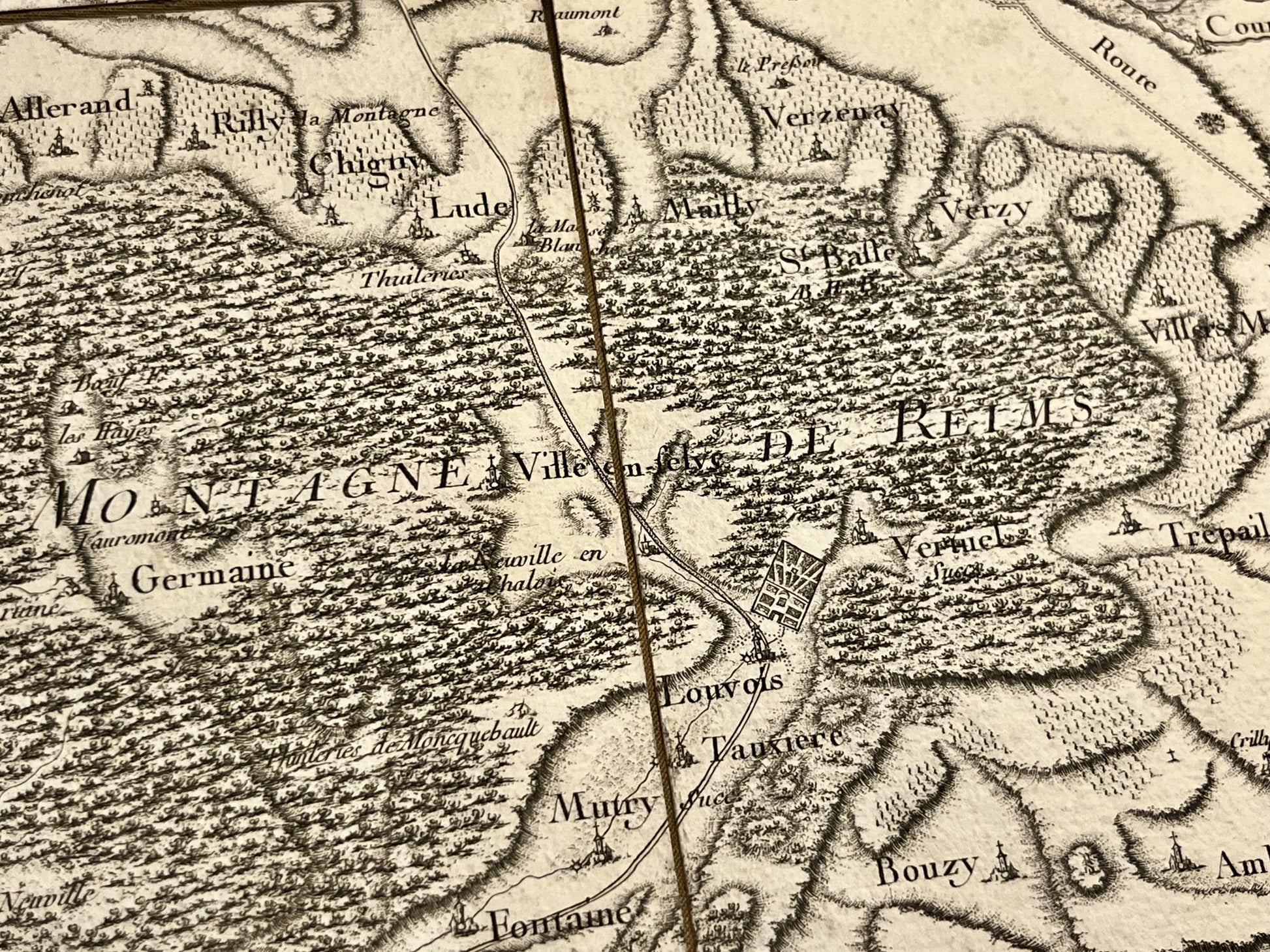 Carte Cassini Montagne de Reims
