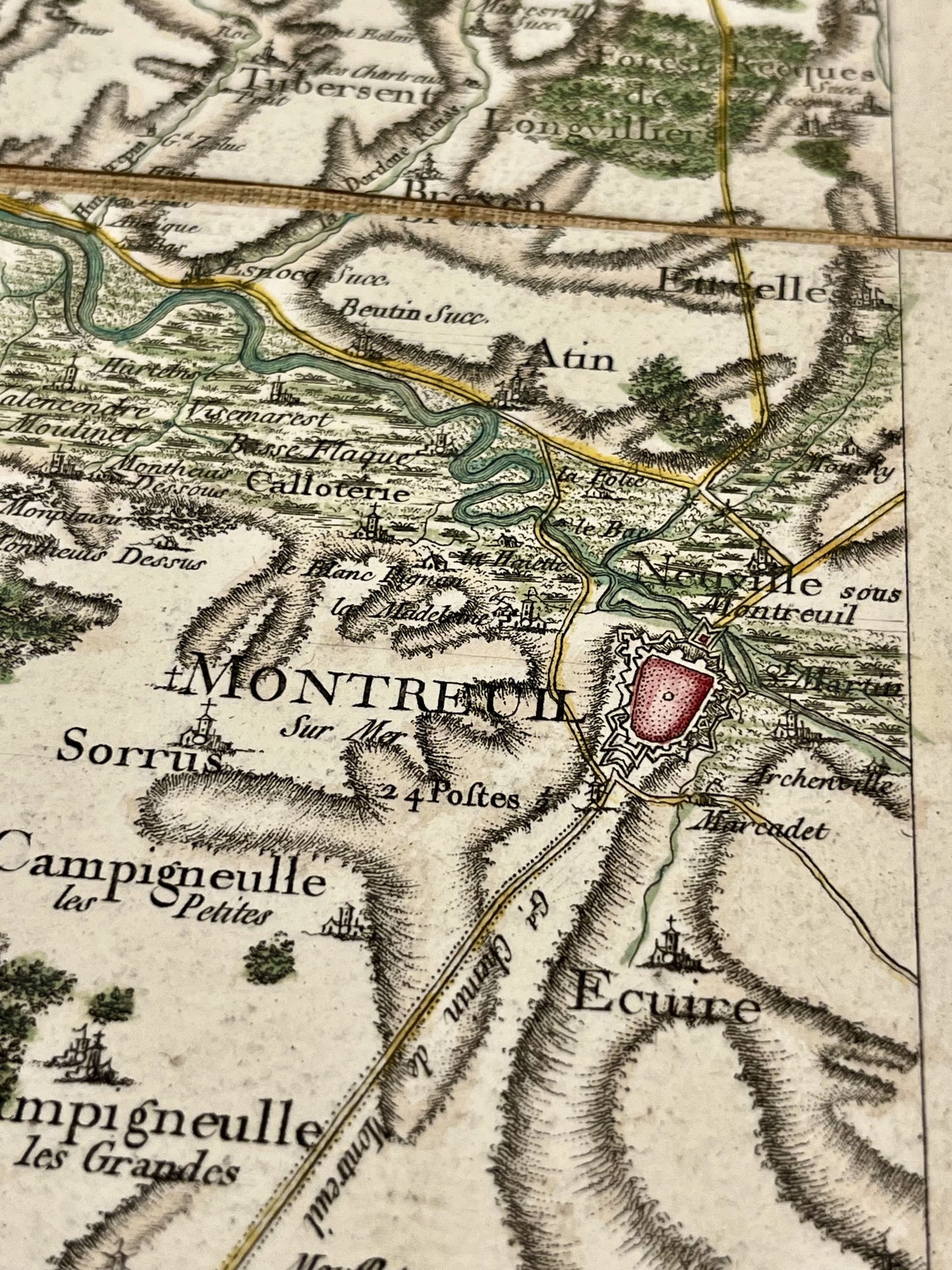 Carte Cassini Montreuil-sur-Mer