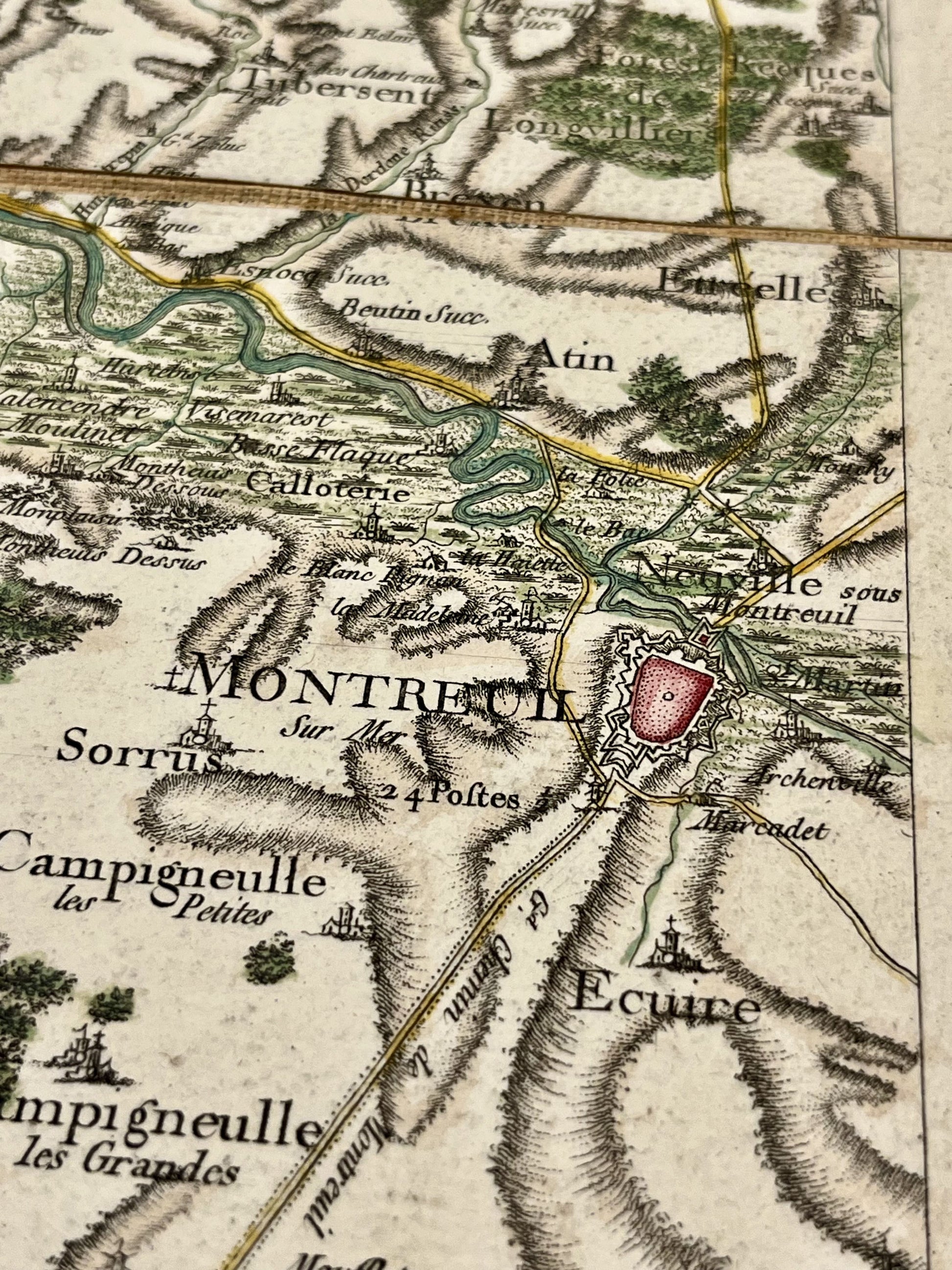 Carte Cassini Montreuil-sur-Mer