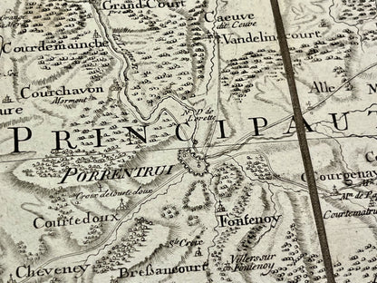 Carte Cassini Porrentruy
