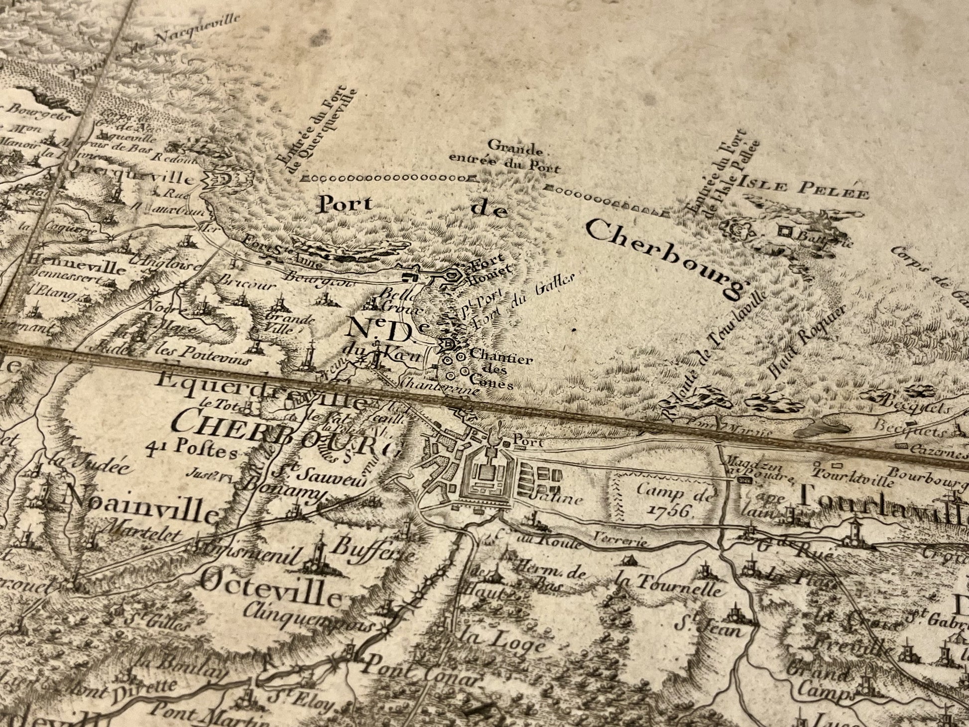 Carte Cassini Port Cherbourg