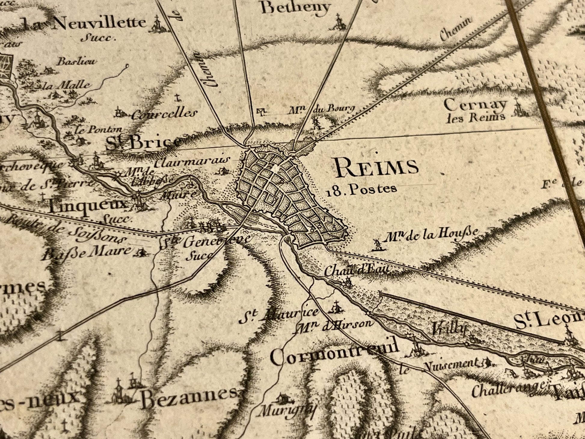 Carte Cassini Reims