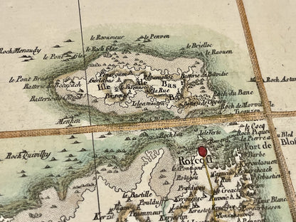 Carte Cassini Roscof Ile de Batz