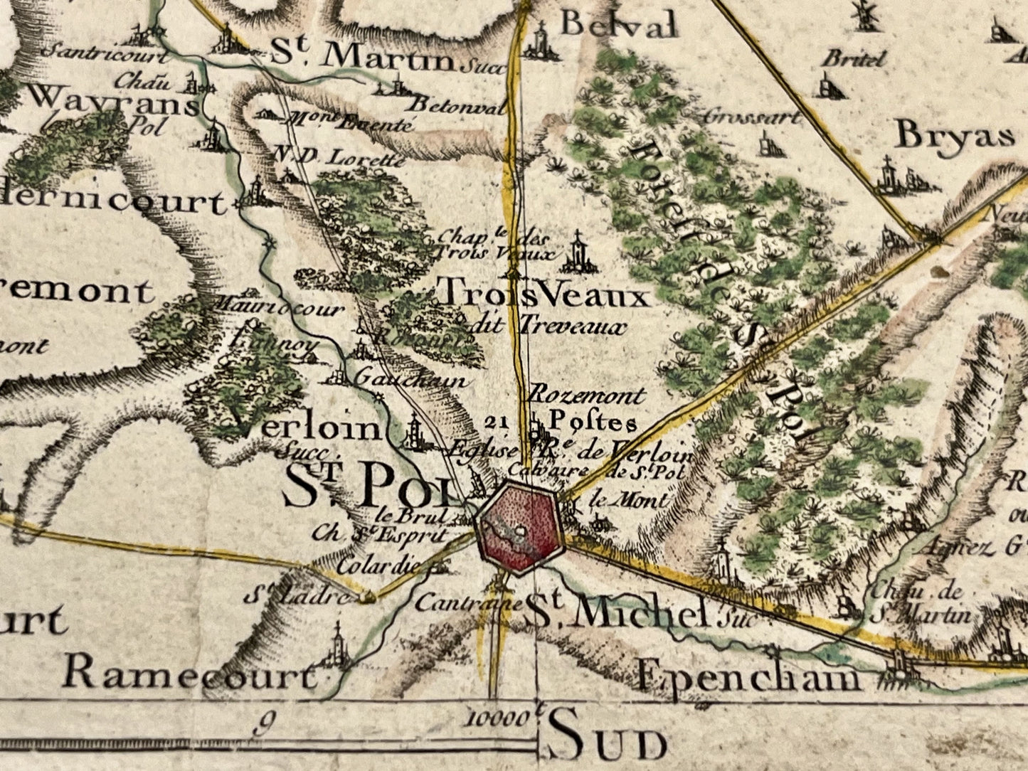 Carte Cassini Saint-Pol-en-Ternoise