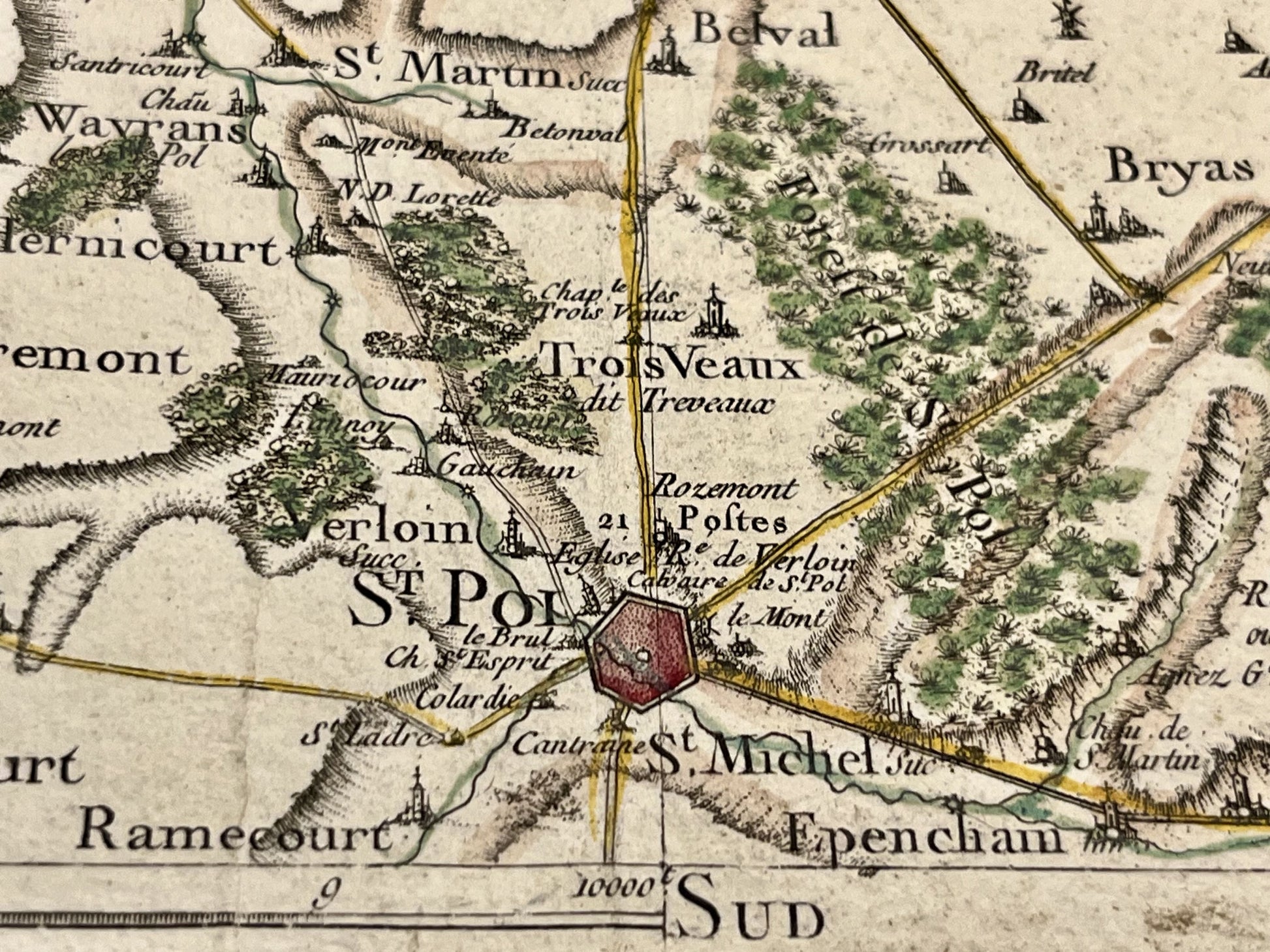 Carte Cassini Saint-Pol-en-Ternoise