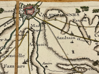Carte Cassini Valenciennes authentique