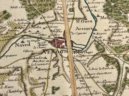 Carte Cassini Vendome ancienne