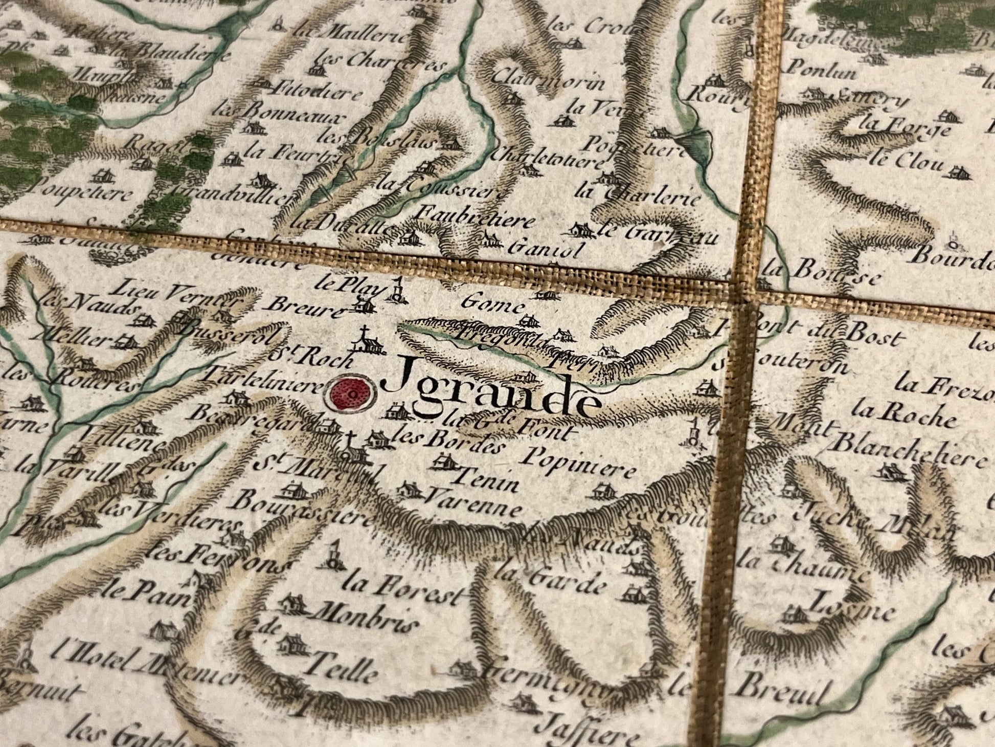 Carte Cassini Ygrande authentique