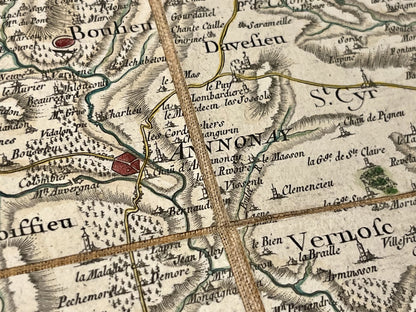 Carte Cassini ancienne Annonay Ardeche