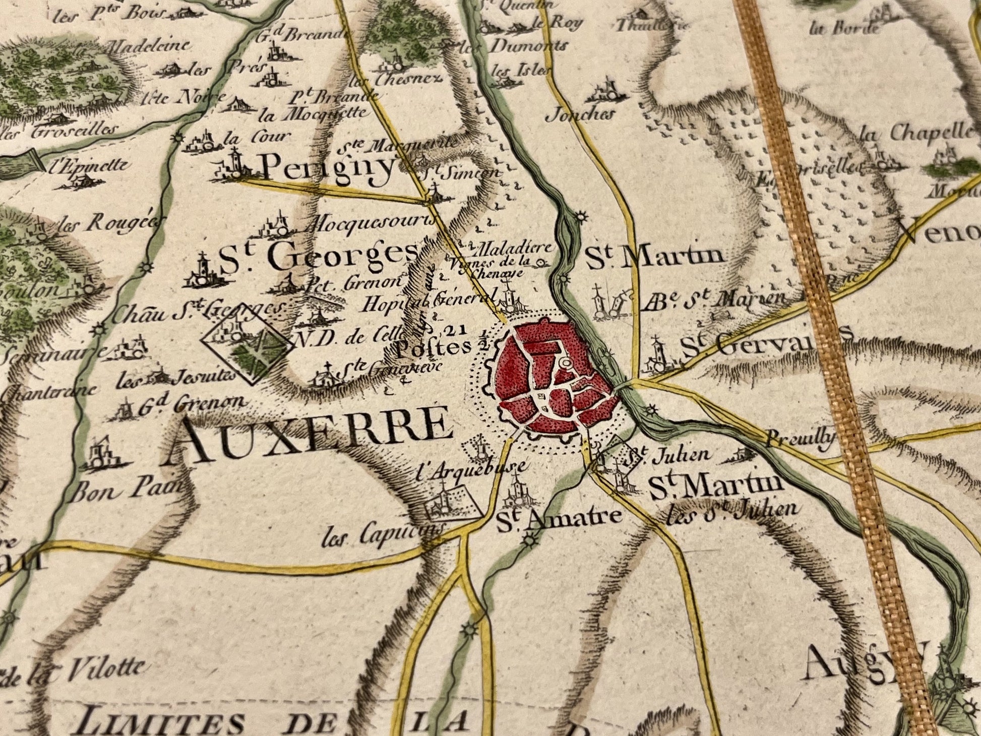 Carte Cassini ancienne Auxerre