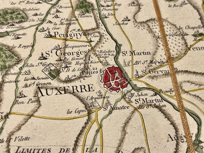 Carte Cassini ancienne Auxerre