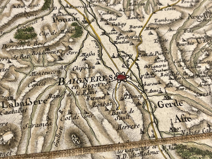 Carte Cassini ancienne Bagneres-de-Bigorre