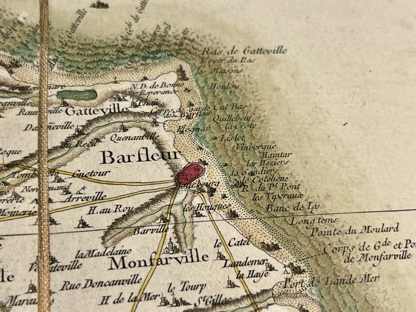 Carte Cassini ancienne Barfleur
