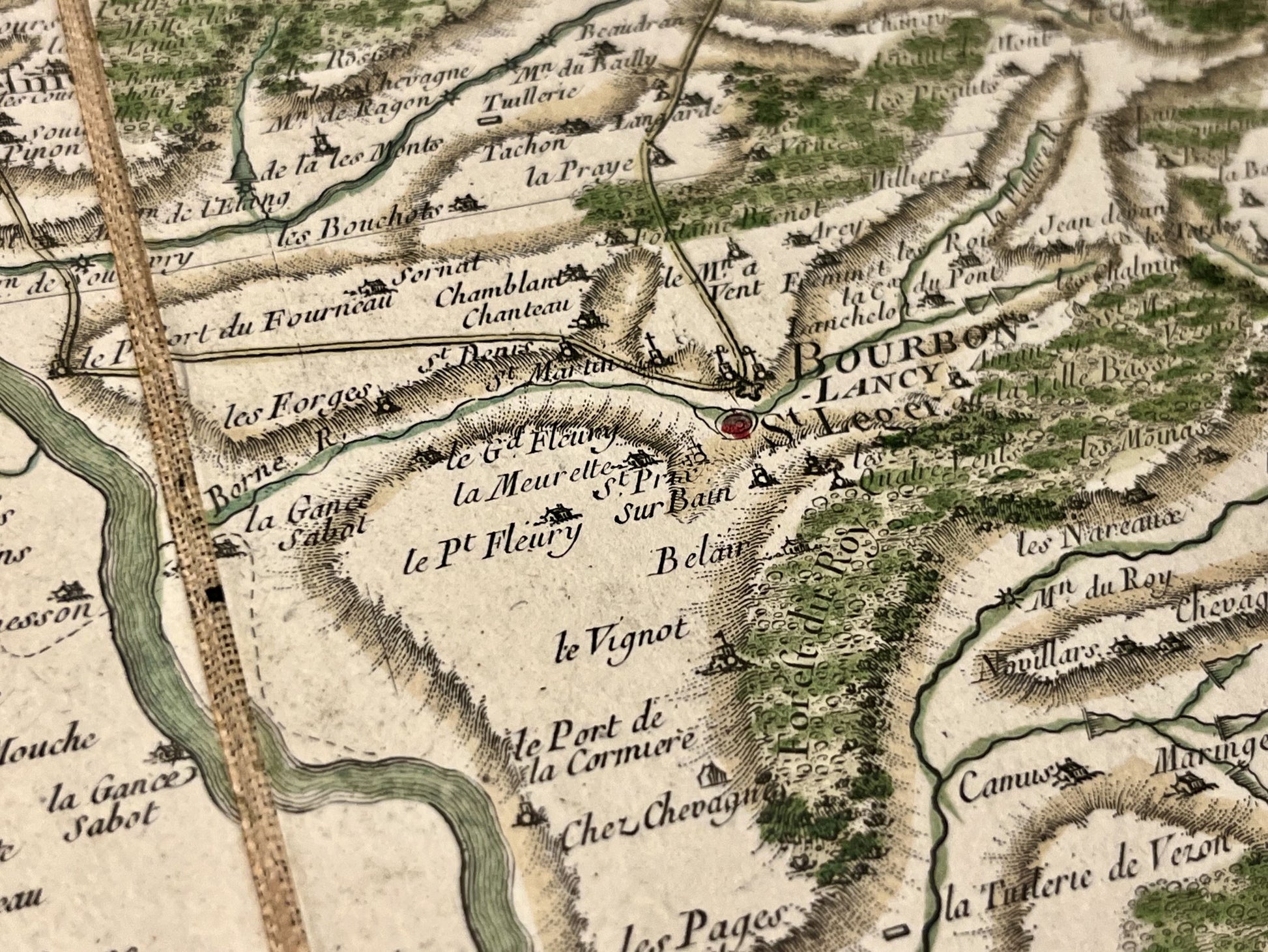 Carte Cassini ancienne Bourbon-Lancy