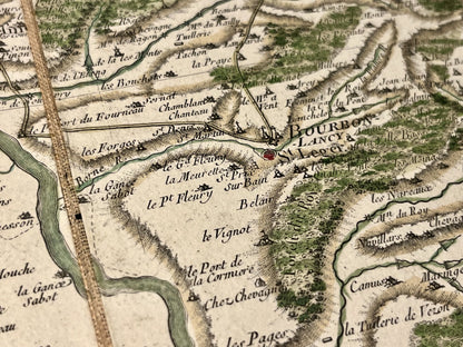 Carte Cassini ancienne Bourbon-Lancy