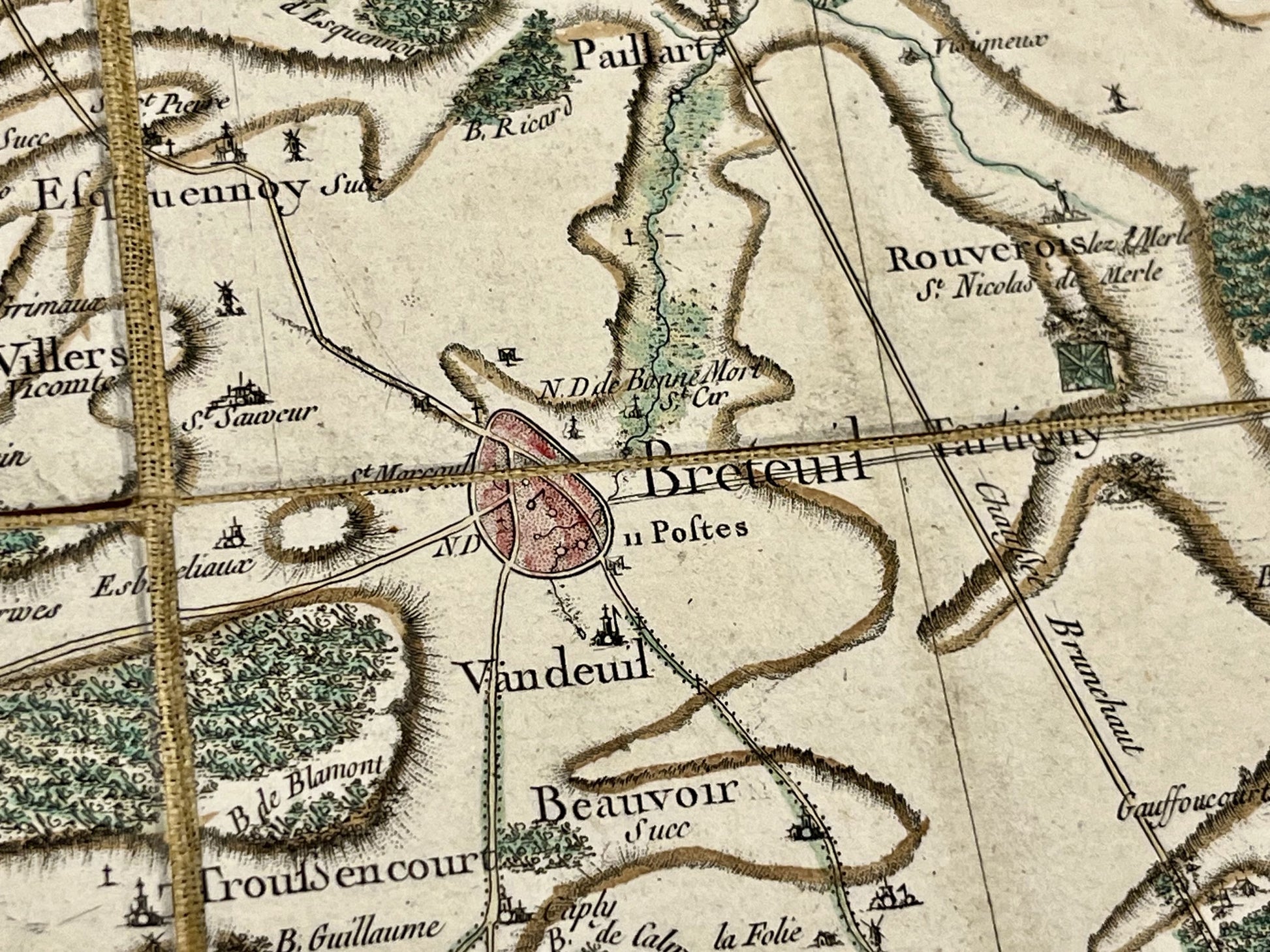 Carte Cassini ancienne Breteuil