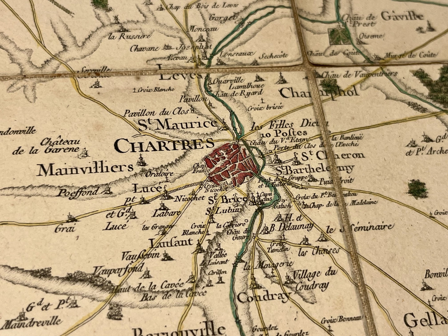 Carte Cassini ancienne Chartres