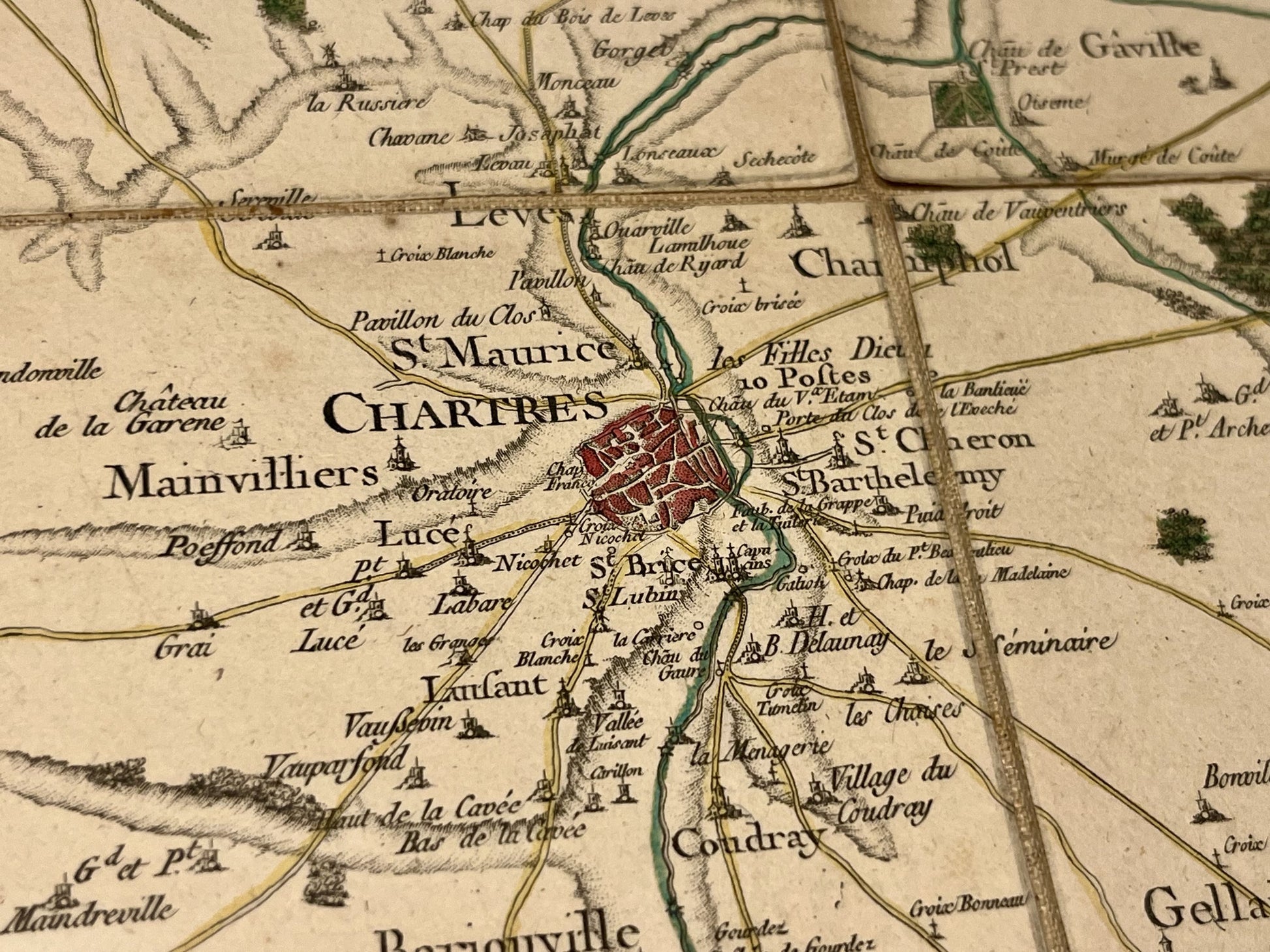 Carte Cassini ancienne Chartres