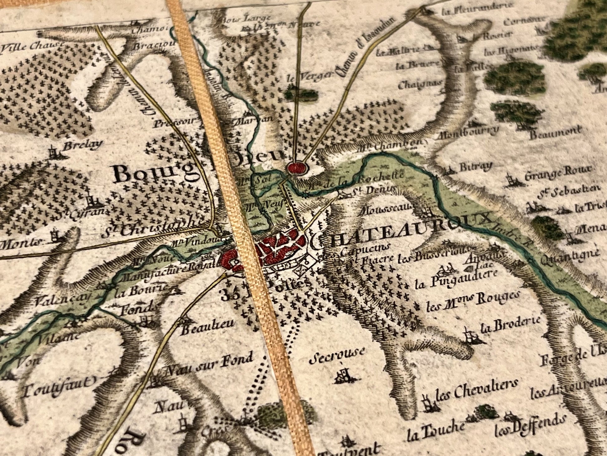 Carte Cassini ancienne Chateauroux