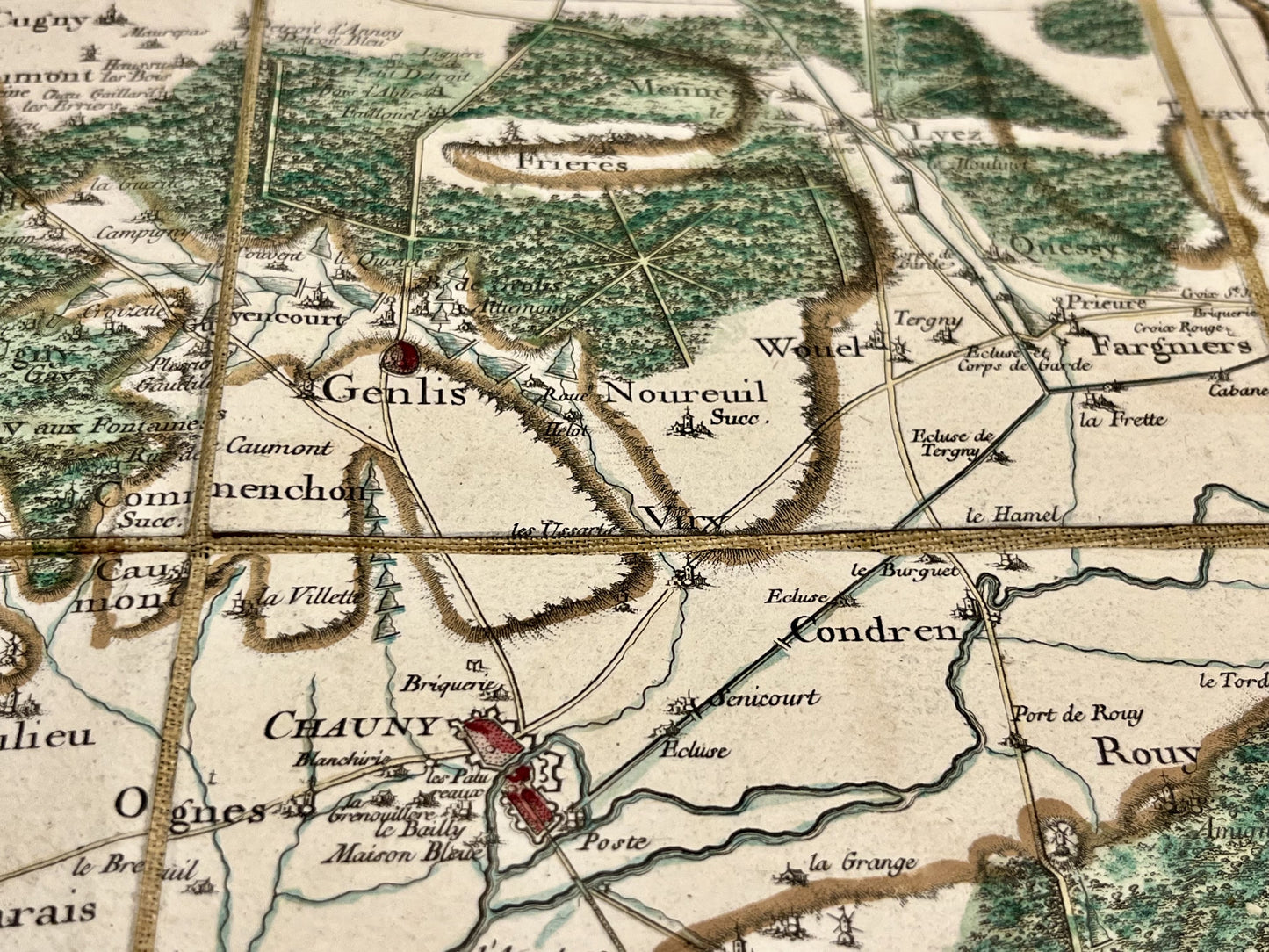 Carte Cassini ancienne Chauny