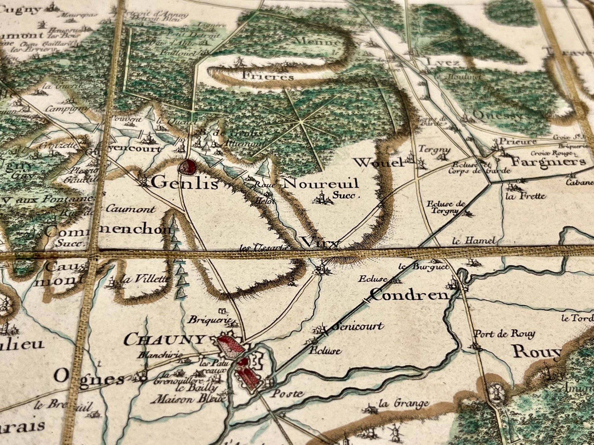 Carte Cassini ancienne Chauny