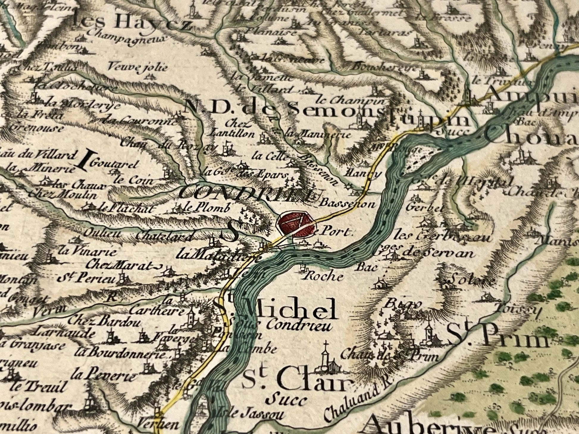 Carte Cassini ancienne Condrieu