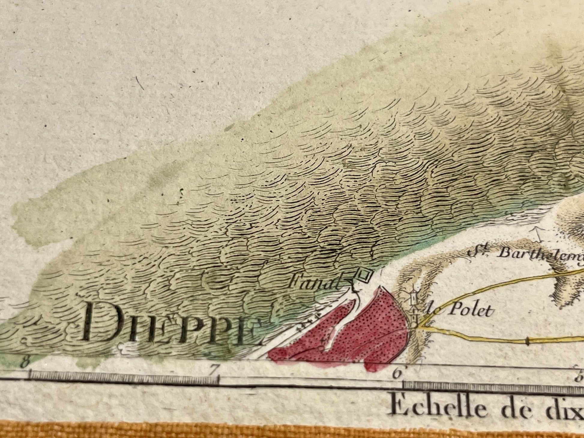 Carte Cassini ancienne Dieppe