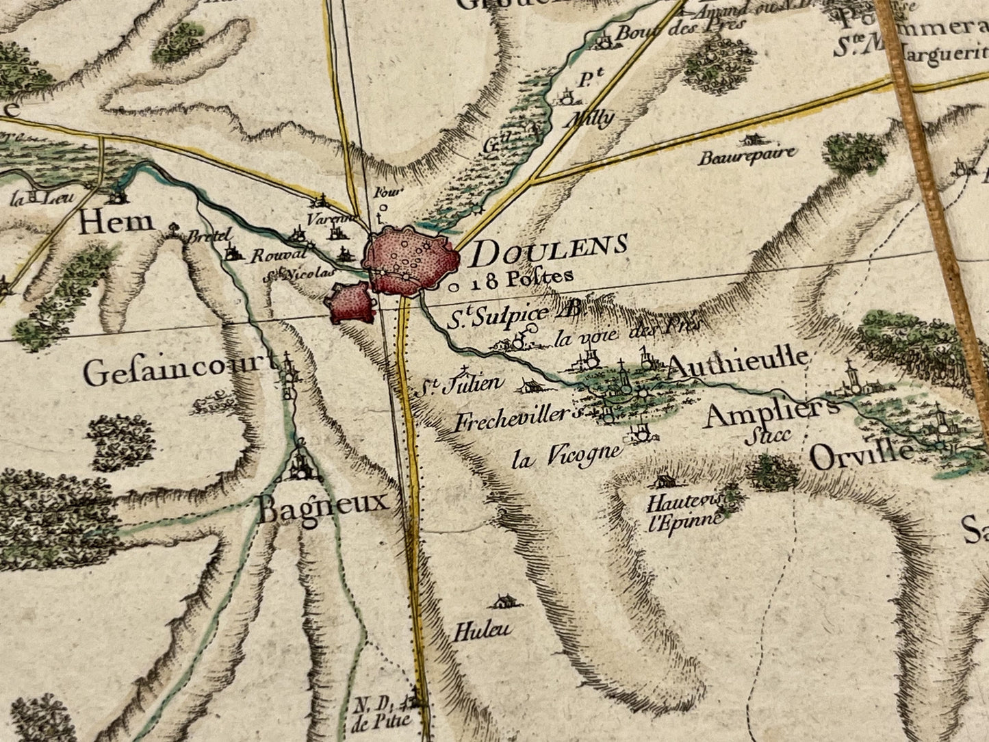 Carte Cassini ancienne Doullens