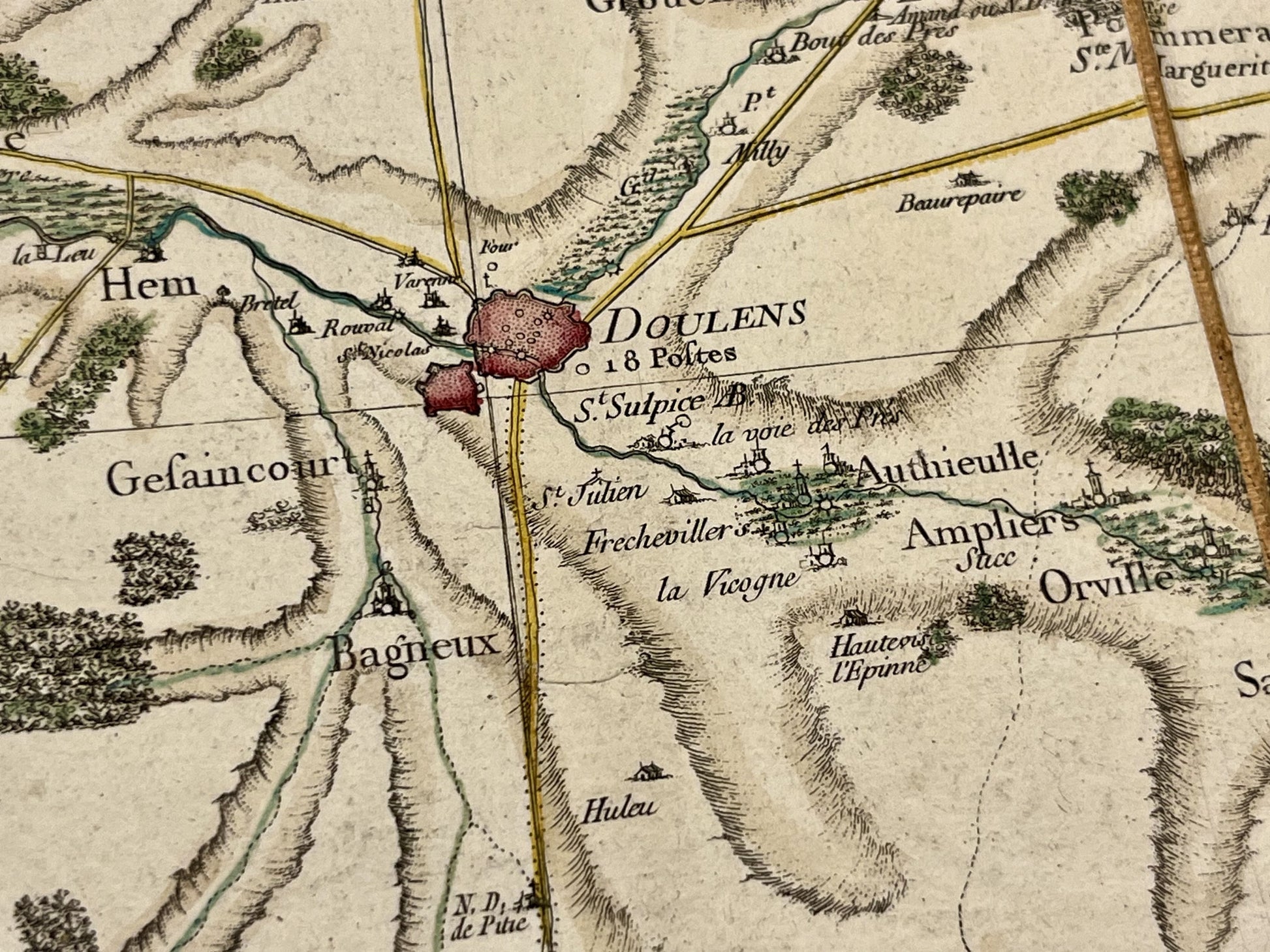 Carte Cassini ancienne Doullens