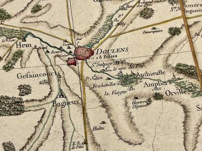 Carte Cassini ancienne Doullens