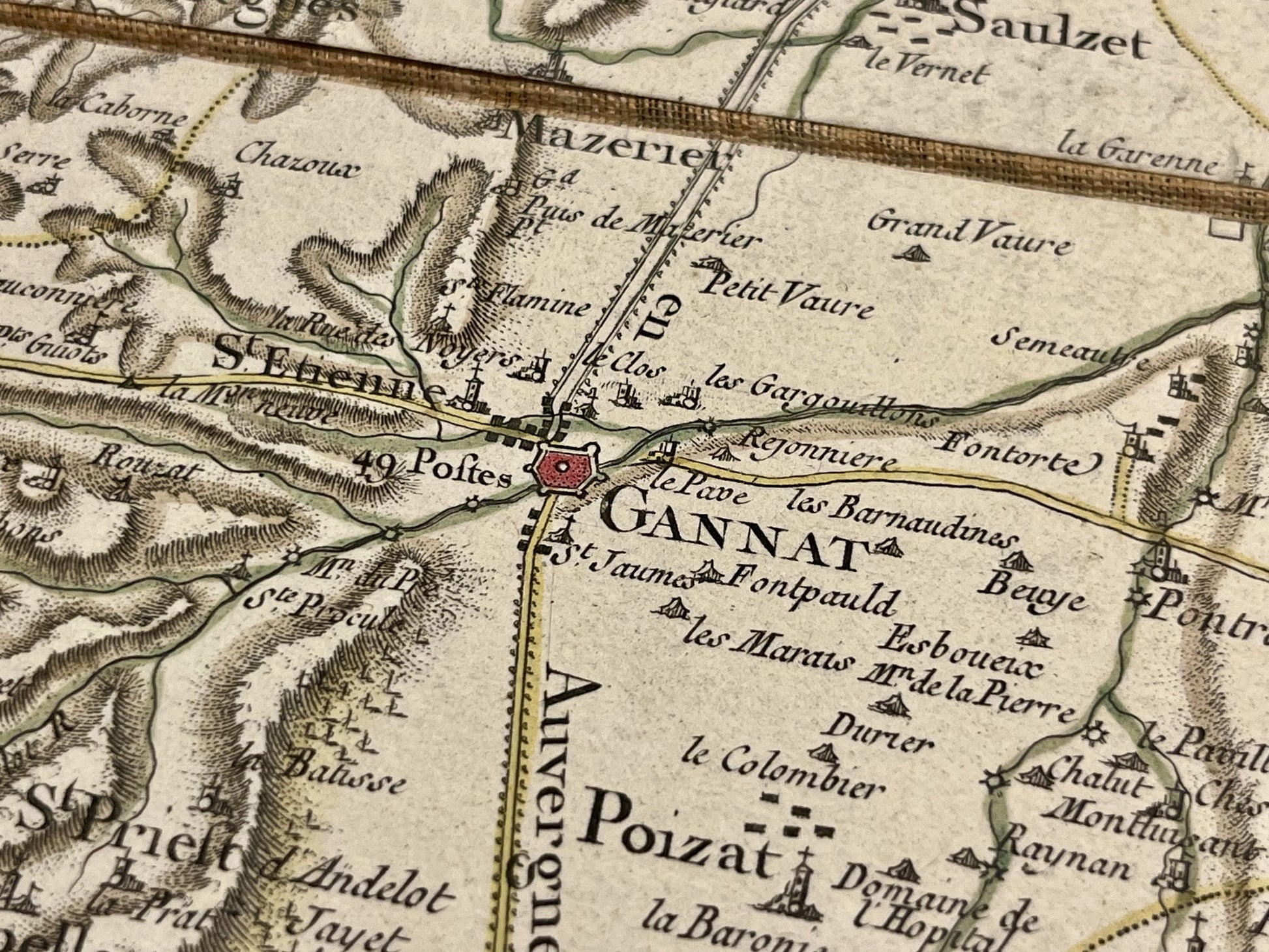 Carte Cassini ancienne Gannat