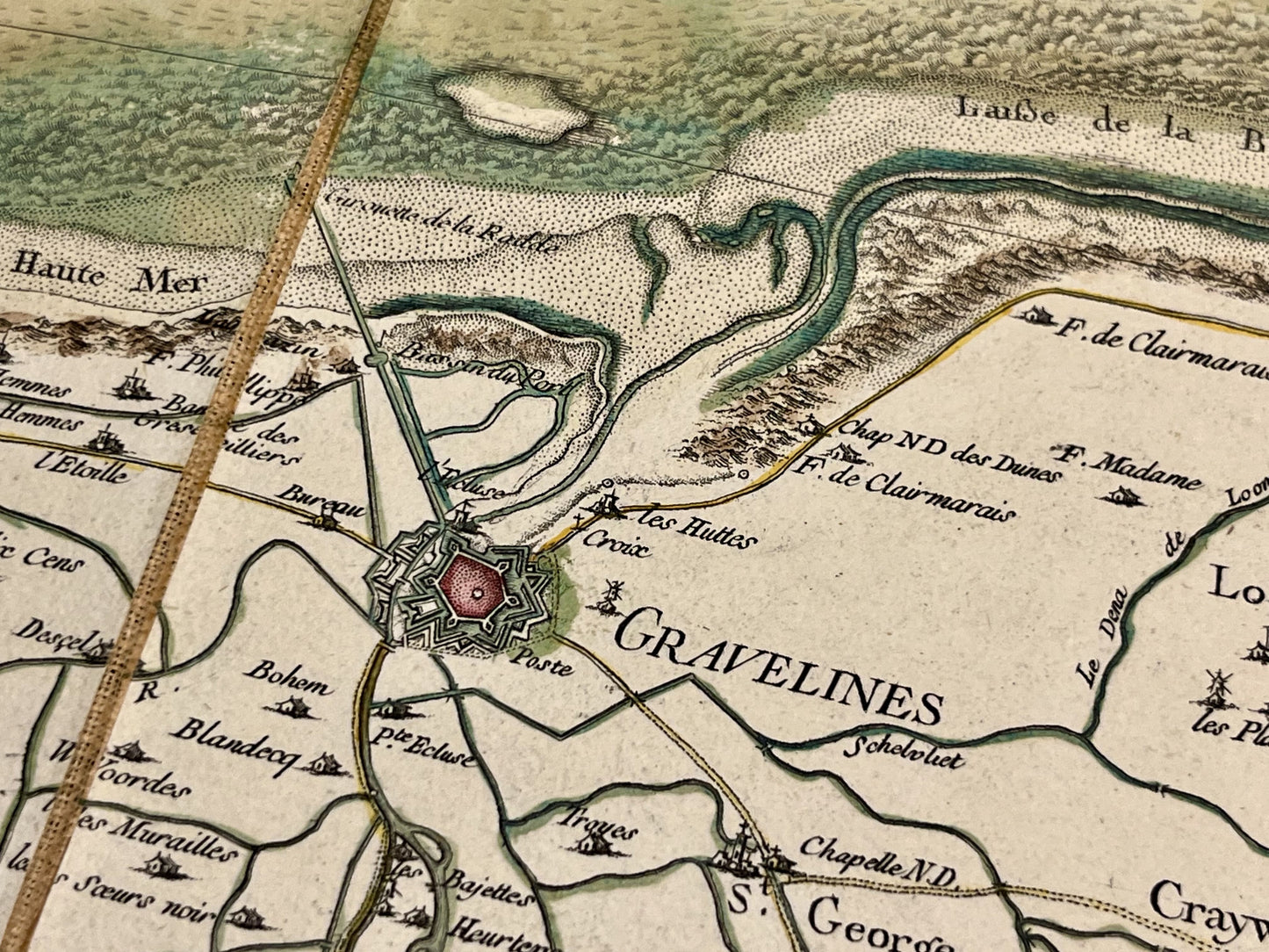Carte Cassini ancienne Gravelines