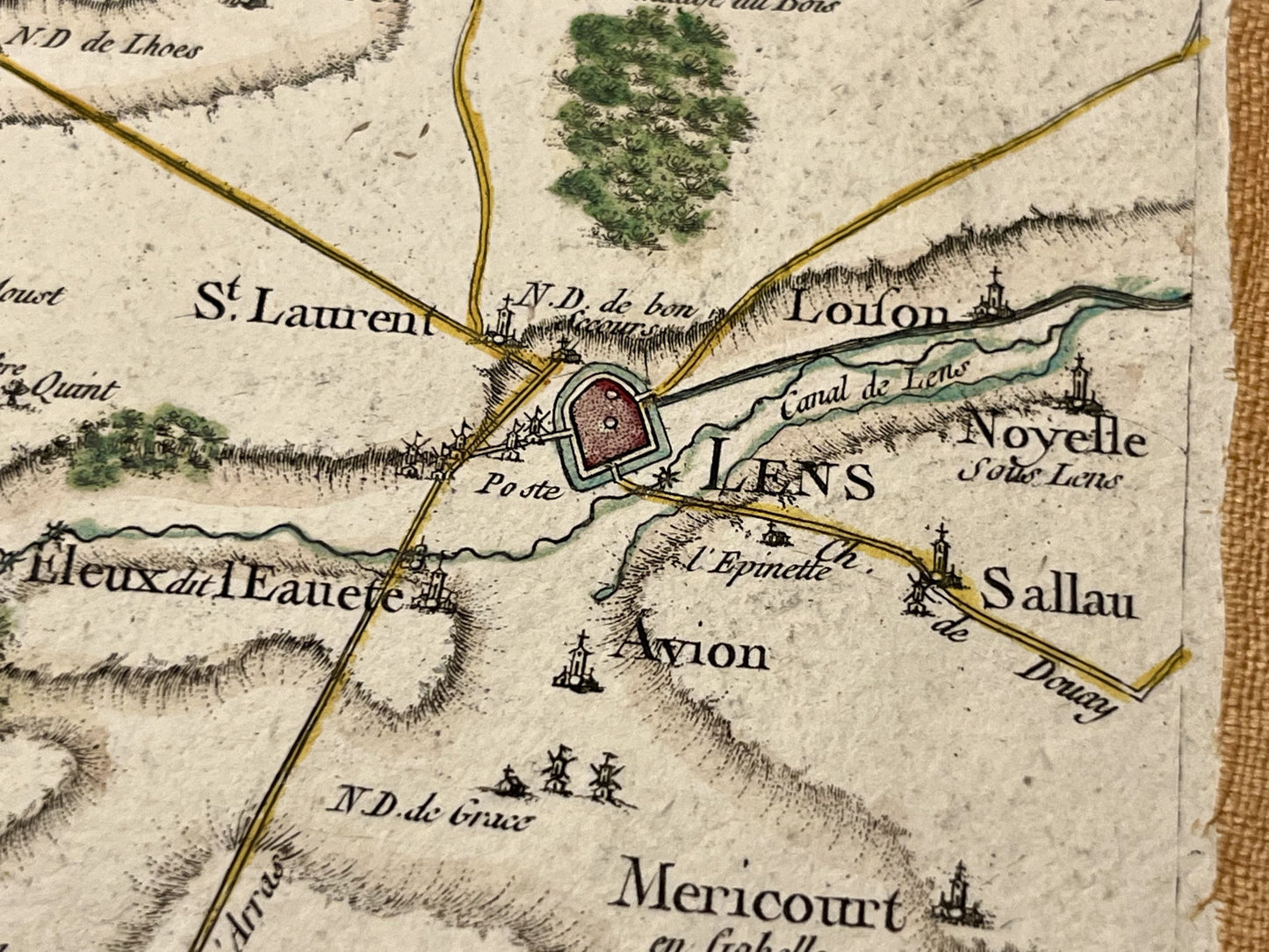 Carte Cassini ancienne Lens