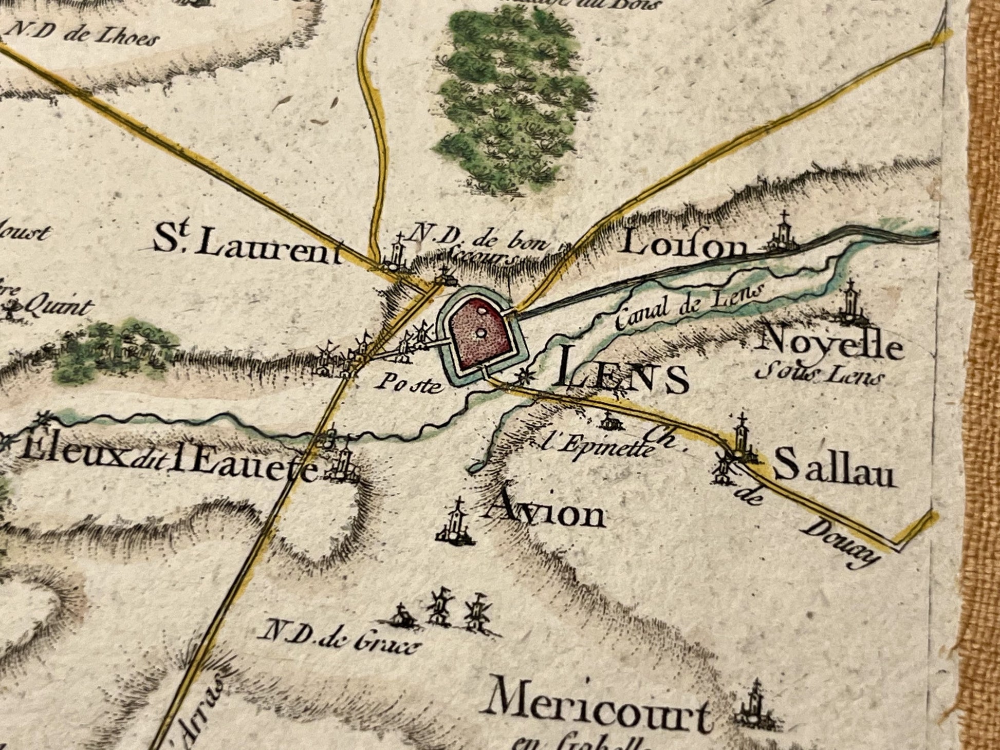 Carte Cassini ancienne Lens