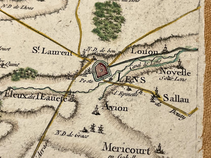 Carte Cassini ancienne Lens