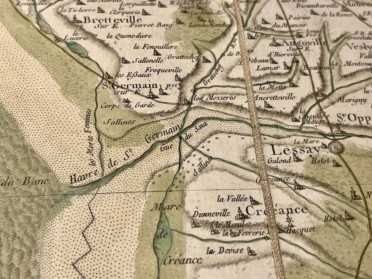 Carte Cassini ancienne Manche