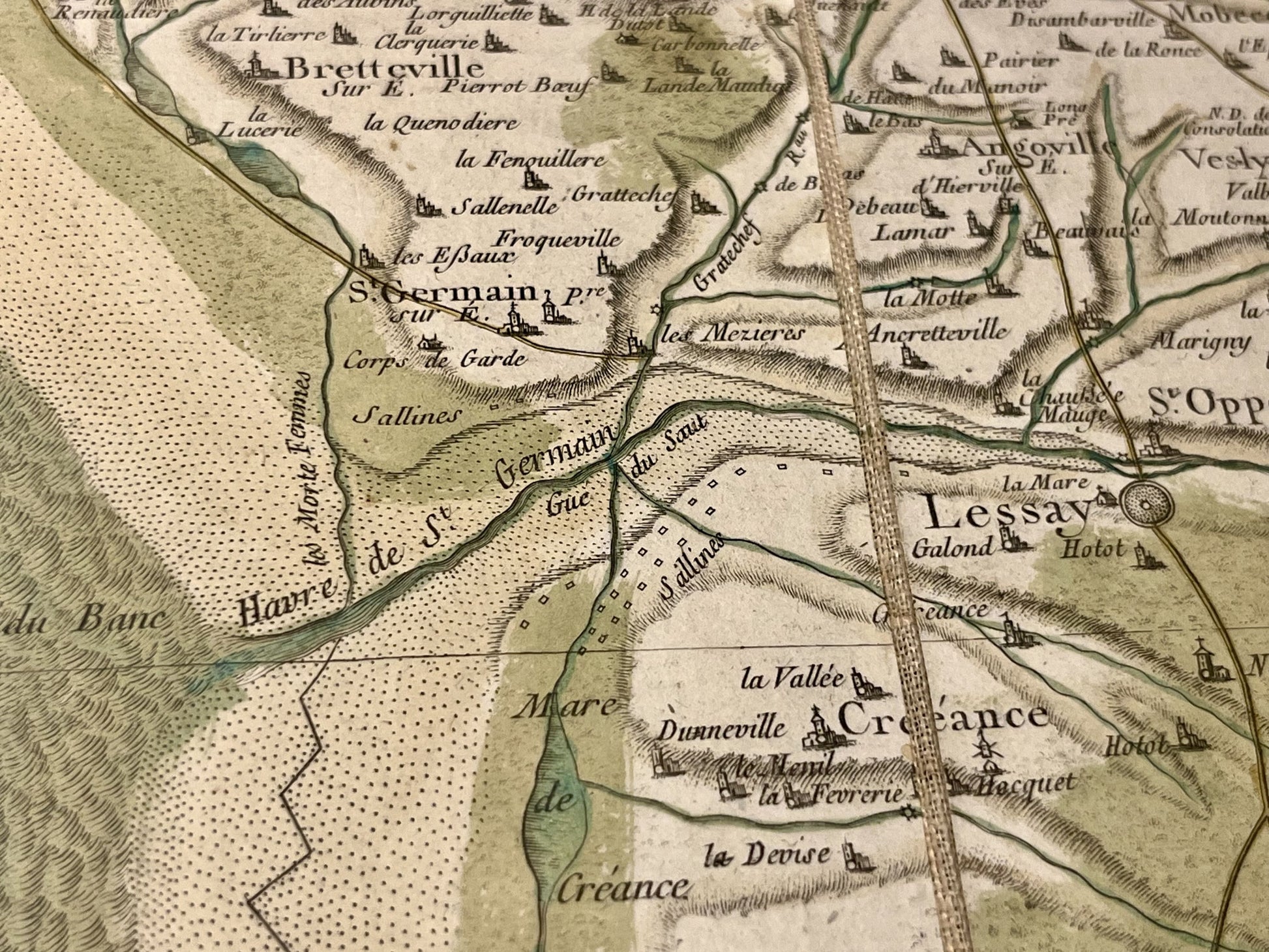 Carte Cassini ancienne Manche