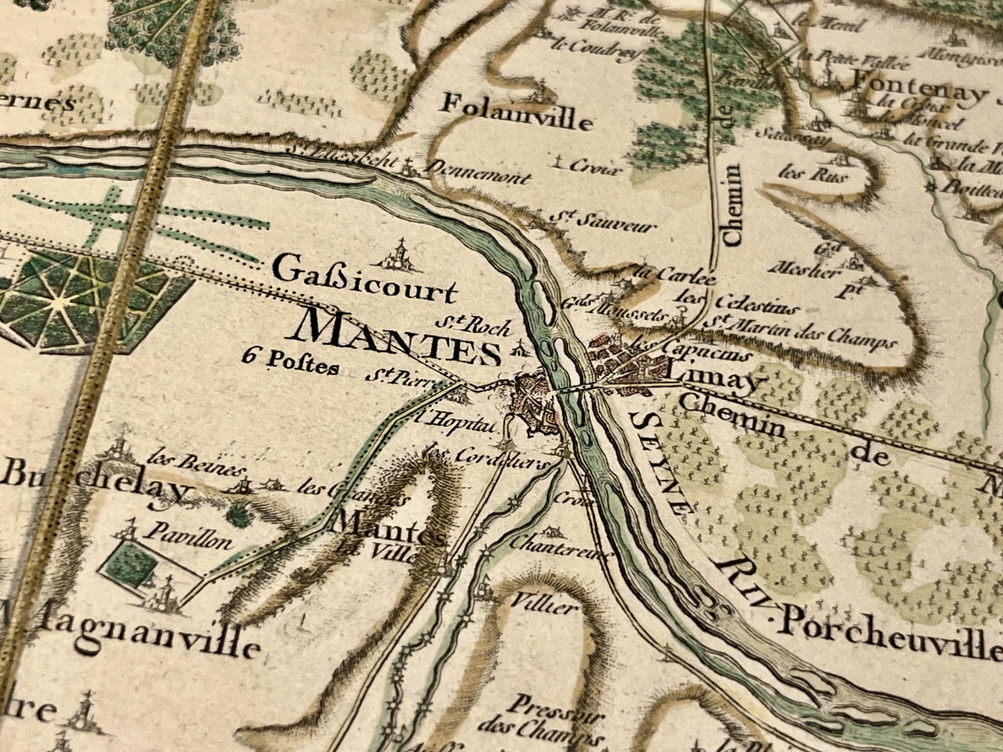 Carte Cassini ancienne Mantes-la-Jolie