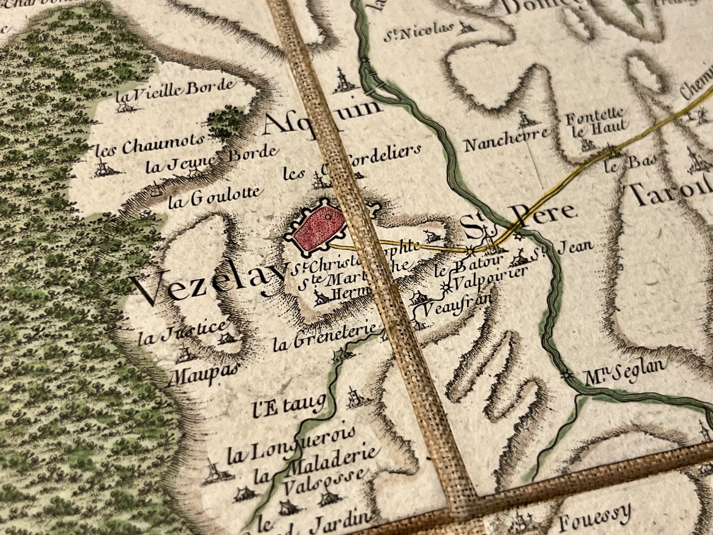 Carte Cassini ancienne Vezelay