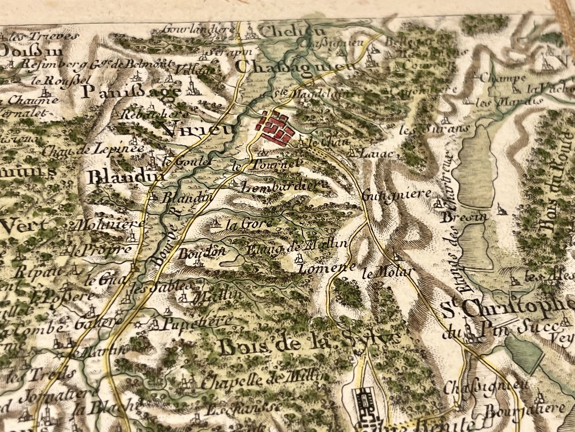 Carte Cassini ancienne Virieu